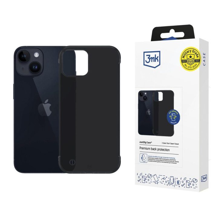 Dėklas 3mk Just20g Matt Case Apple iPhone 13, juodas