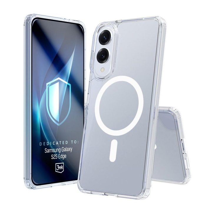 Dėklas Samsung Galaxy S25 Edge 3mk Armor MagCase, skaidrus