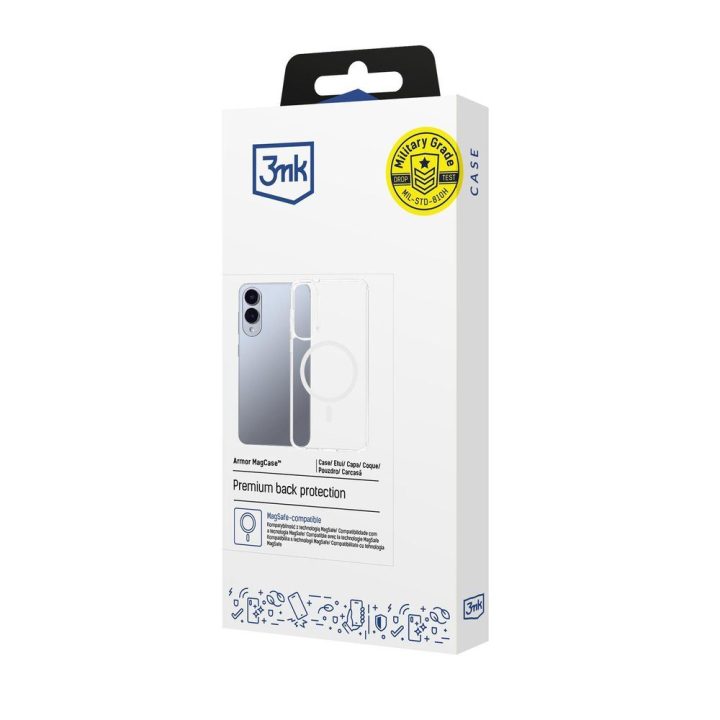 Dėklas Samsung Galaxy S25 Edge 3mk Armor MagCase, skaidrus