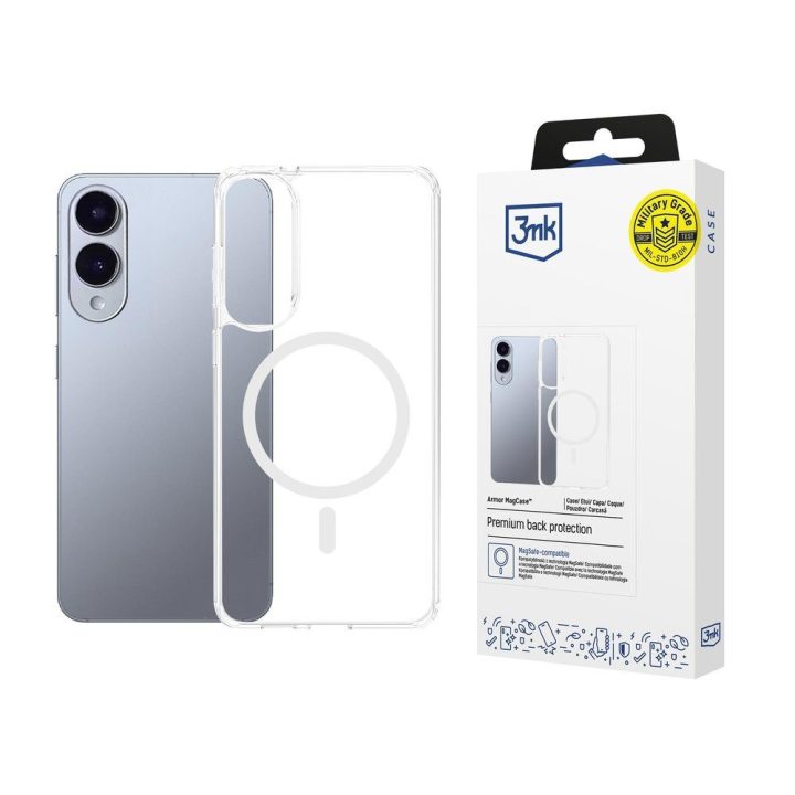 Dėklas Samsung Galaxy S25 Edge 3mk Armor MagCase, skaidrus