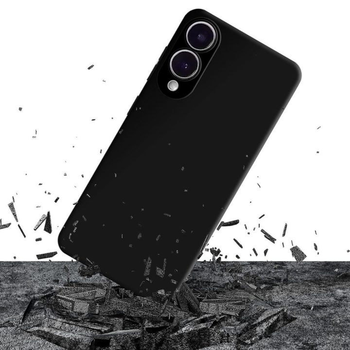 Juodas dėklas Samsung Galaxy S25 Edge HARDY Silicone MagCase