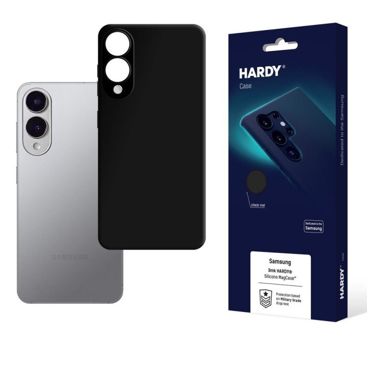 Juodas dėklas Samsung Galaxy S25 Edge HARDY Silicone MagCase