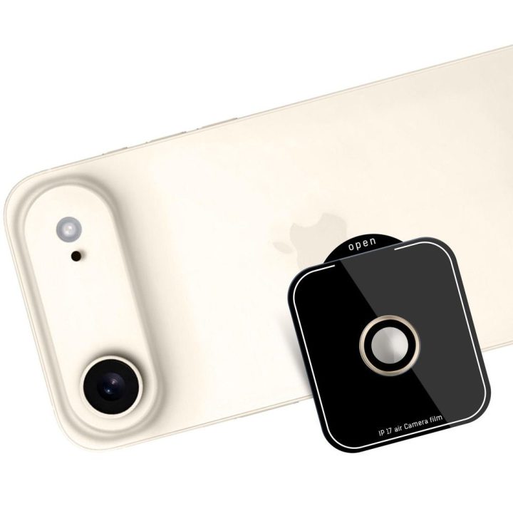 Aukso spalvos apsauginis stiklas iPhone 17 Air kamerai