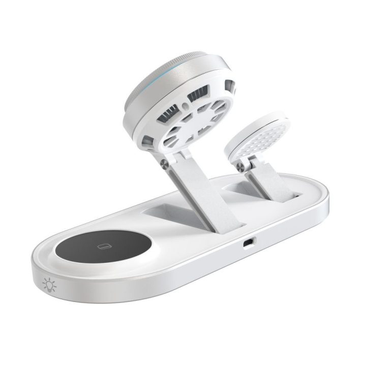 Tech-Protect A51 MagSafe 3-in-1 25W Qi2.2 belaidis įkroviklis, baltas