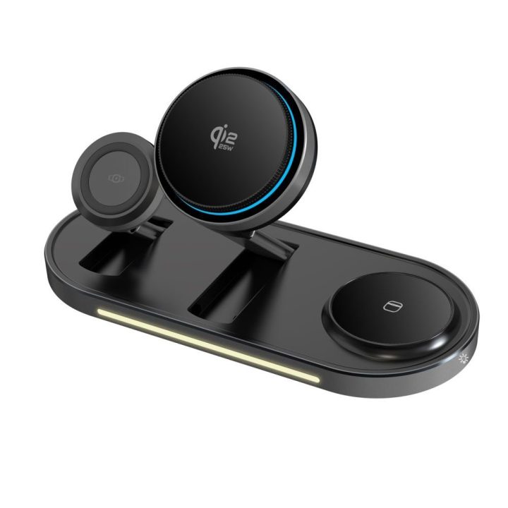 3-in-1 belaidis įkroviklis Tech-Protect A51, juodas