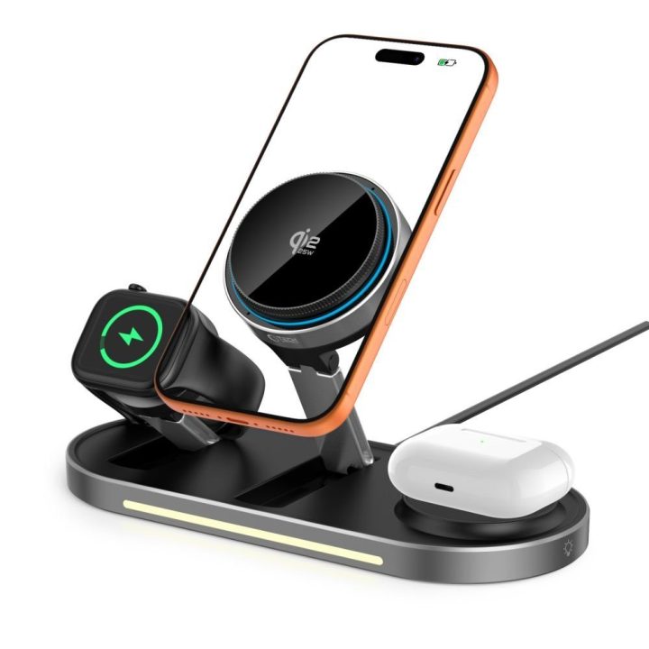 3-in-1 belaidis įkroviklis Tech-Protect A51, juodas