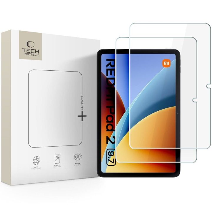 Apsauginis stiklas Tech-Protect Glass Fit+ 2 vnt. Xiaomi Redmi Pad 2 9,7"