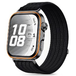 Tech-Protect nailoninis dirželis Huawei Watch Fit 3 / 4 / 4 Pro / 5 / 5 Pro laikrodžiui, juodas