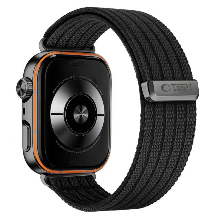 Tech-Protect nailoninis dirželis Huawei Watch Fit 3 / 4 / 4 Pro / 5 / 5 Pro laikrodžiui, juodas