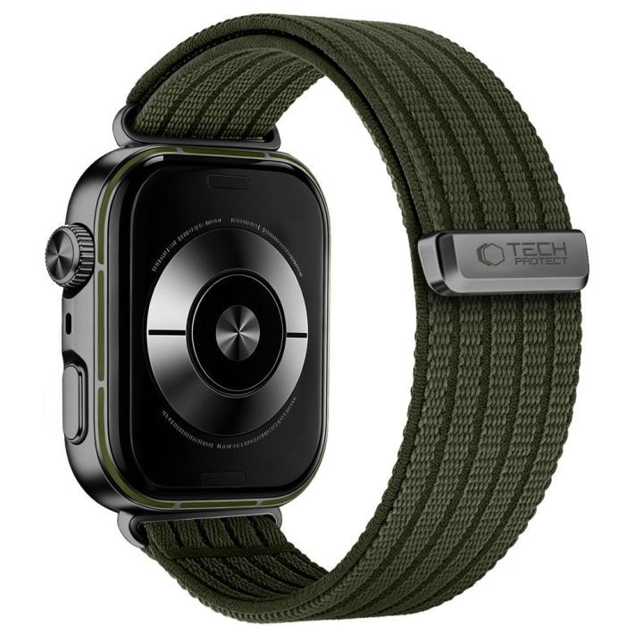 Nailoninis dirželis Huawei Watch Fit 3 / 4 / 4 Pro / 5 / 5 Pro, žalias