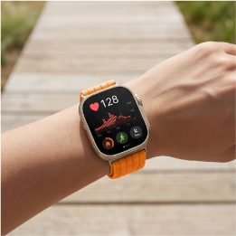 Nailoninis dirželis Tech-Protect Huawei Watch Fit 3 / 4 / 4 Pro / 5 / 5 Pro, oranžinis