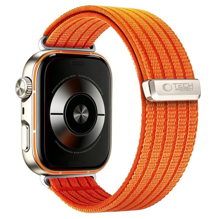 Nailoninis dirželis Tech-Protect Huawei Watch Fit 3 / 4 / 4 Pro / 5 / 5 Pro, oranžinis