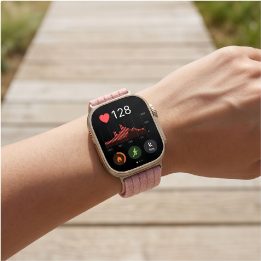 Nailoninis dirželis Huawei Watch Fit 3/4/4 Pro/5/5 Pro, rožinis