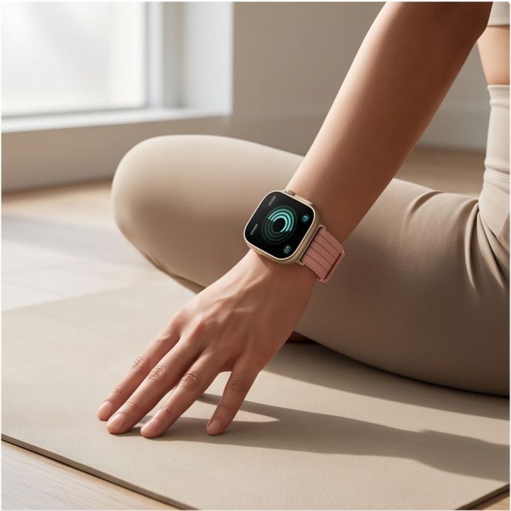 Nailoninis dirželis Huawei Watch Fit 3/4/4 Pro/5/5 Pro, rožinis