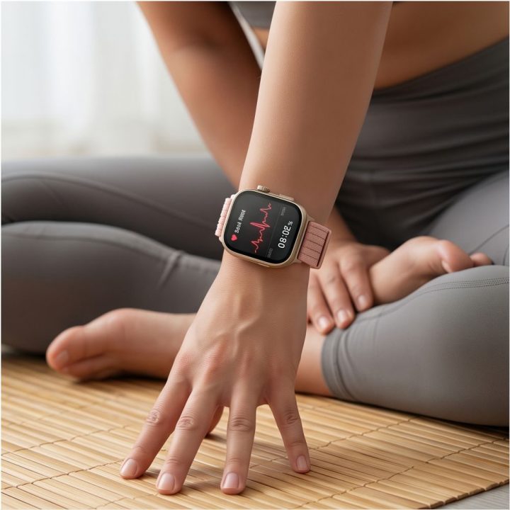 Nailoninis dirželis Huawei Watch Fit 3/4/4 Pro/5/5 Pro, rožinis