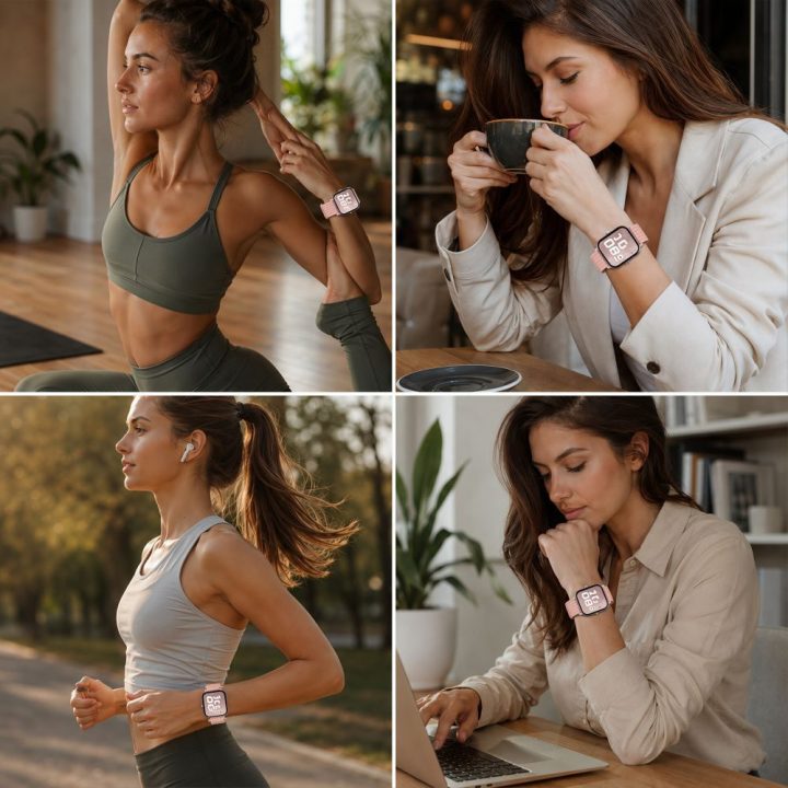 Nailoninis dirželis Huawei Watch Fit 3/4/4 Pro/5/5 Pro, rožinis
