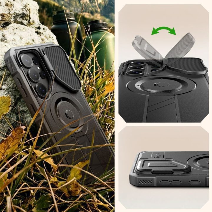 Dėklas Samsung Galaxy S26 Ultra Tech-Protect Kevlar MagSafe 2 komplektas, juodas