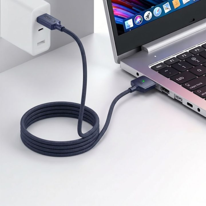 Tech-Protect Ultraboost USB-C / MagSafe 3 įkrovimo laidas, tamsiai mėlynas