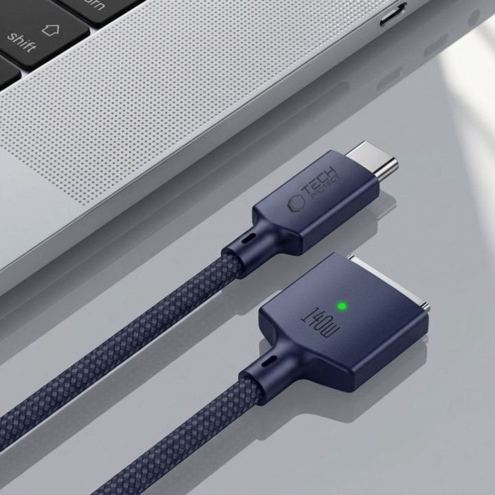 Tech-Protect Ultraboost USB-C / MagSafe 3 įkrovimo laidas, tamsiai mėlynas