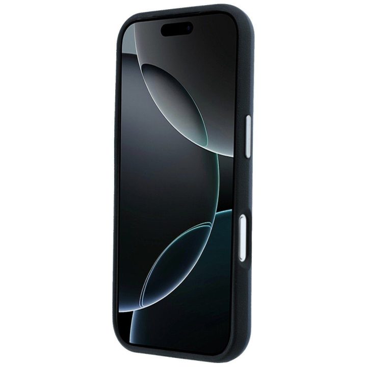 „Mercedes-Benz“ dėklas „Leather Semi Wrap with Iconic Line“ su „MagSafe“ „iPhone 17 Pro Max“ – tamsiai mėlynas