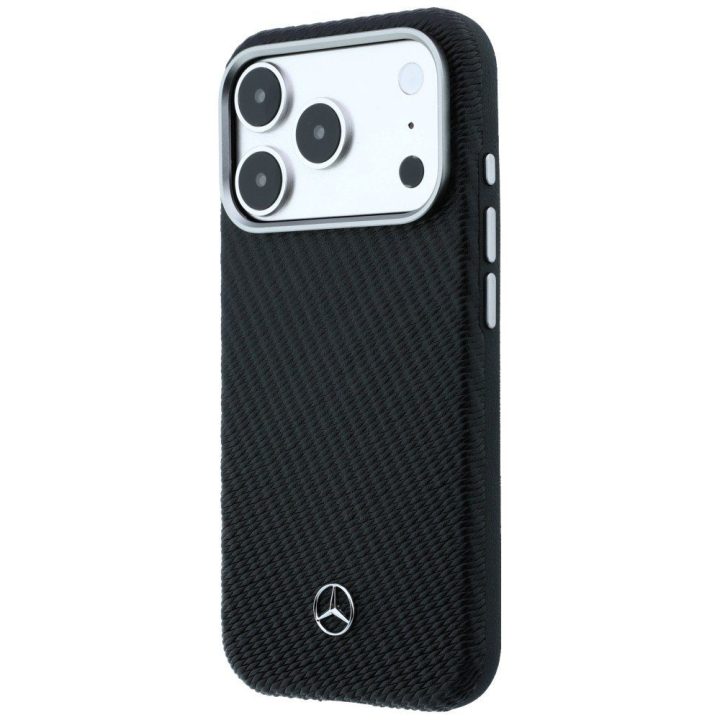 Mercedes-Benz dėklas iPhone 17 Pro su MagSafe, juodas