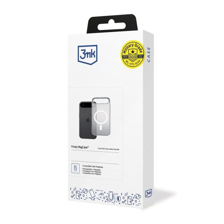 Dėklas iPhone 17 Air 3mk Frosty MagCase baltas