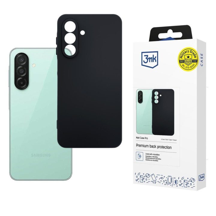 3mk Matt Case Pro dėklas Samsung Galaxy A27 5G telefonui, juodas