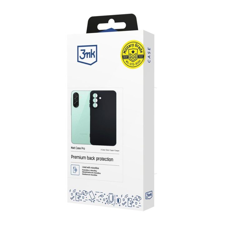 3mk Matt Case Pro dėklas Samsung Galaxy A27 5G telefonui, juodas