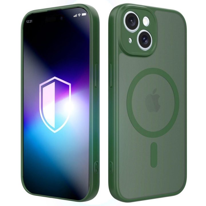 Žalias „3mk Misty MagCase“ dėklas „iPhone 14“