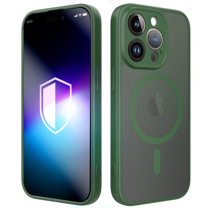 Žalias dėklas iPhone 15 Pro Max telefonui 3mk Misty MagCase