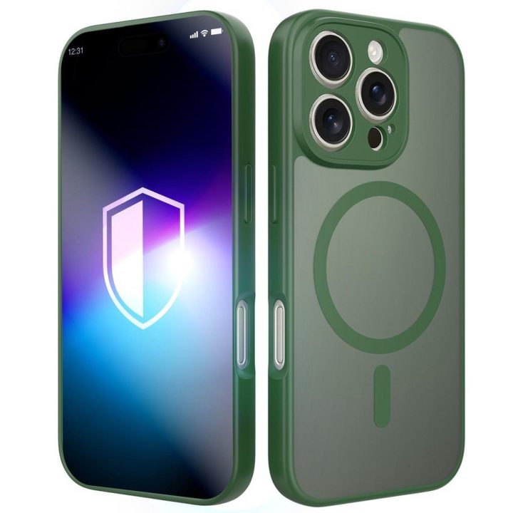 Žalias 3mk Misty MagCase dėklas iPhone 16 Pro Max telefonui