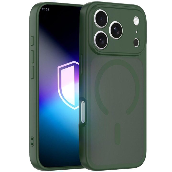 Žalias dėklas 3mk Misty MagCase iPhone 17 Pro Max