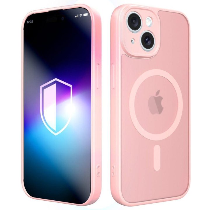 Rožinis dėklas iPhone 14 telefonui 3mk Misty MagCase