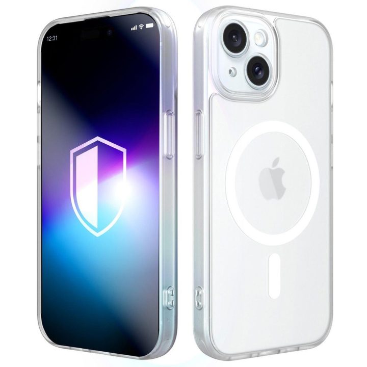 Balta „iPhone 14“ dėklas 3mk Misty MagCase