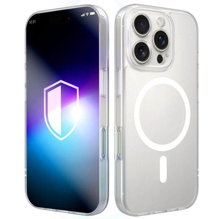 Baltas 3mk Misty MagCase dėklas iPhone 16 Pro Max telefonui