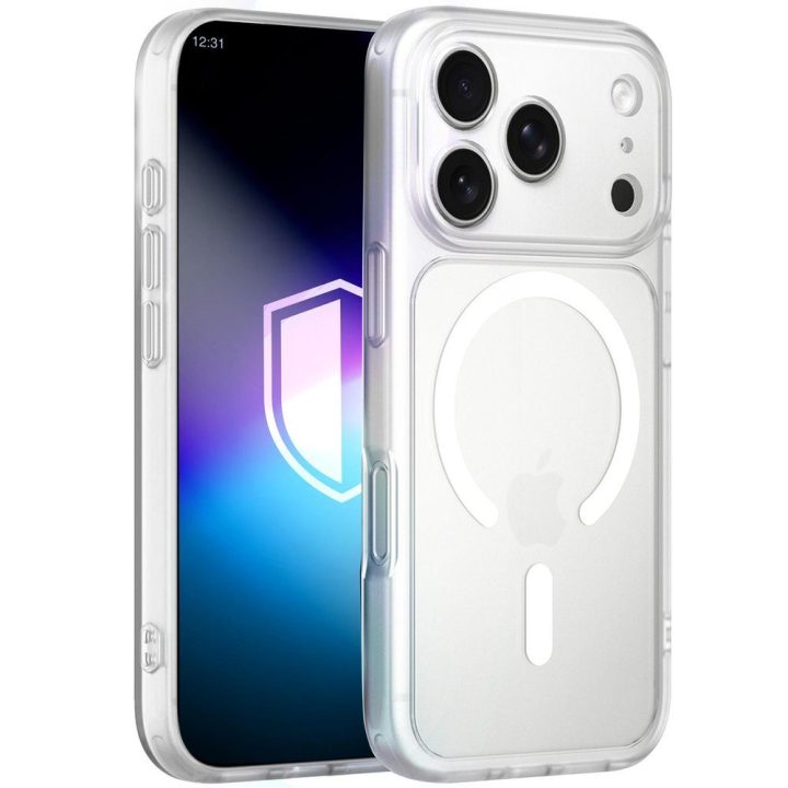 Baltas 3mk Misty MagCase dėklas iPhone 17 Pro Max telefonui