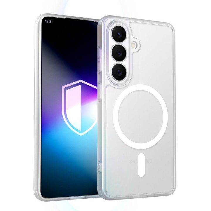Balta 3mk Misty MagCase dėklas Samsung Galaxy S26 telefonui