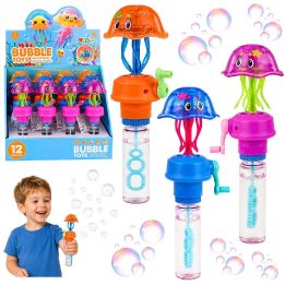 LED jūrų medūzos muilo burbulai su rankena, 40 ml