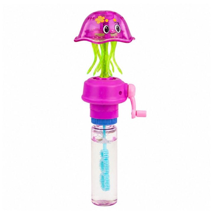 LED jūrų medūzos muilo burbulai su rankena, 40 ml