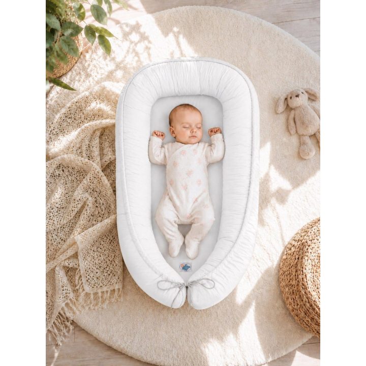 Dvipusis kūdikio lizdelis-kokonas My Sweet Baby White