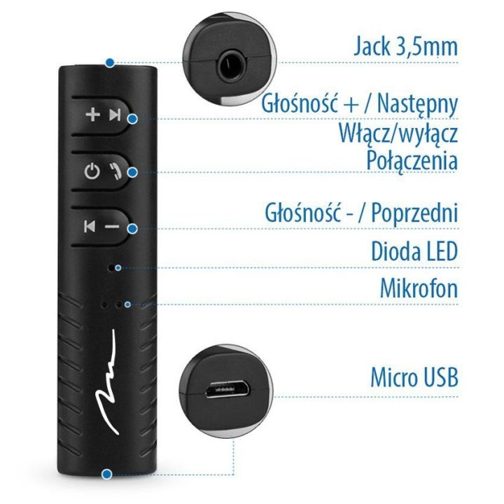 Media-Tech MT3588 Bluetooth 5.1 EDR ausinių adapteris