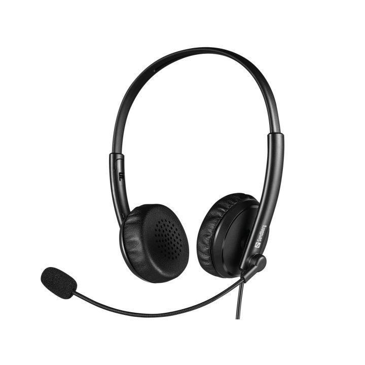 Sandberg 126-21 2 viename biuro ausinės su jack ir USB jungtimi