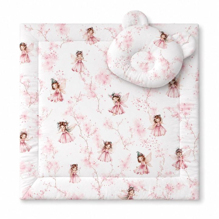 2 dalių kūdikio patalynės komplektas Blossom Fairies su Teddy pagalvėle