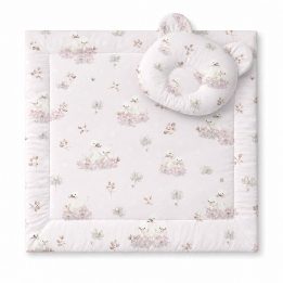 2 dalių kūdikio patalynės komplektas su teddy formos pagalve My Sweet Baby Little Swans