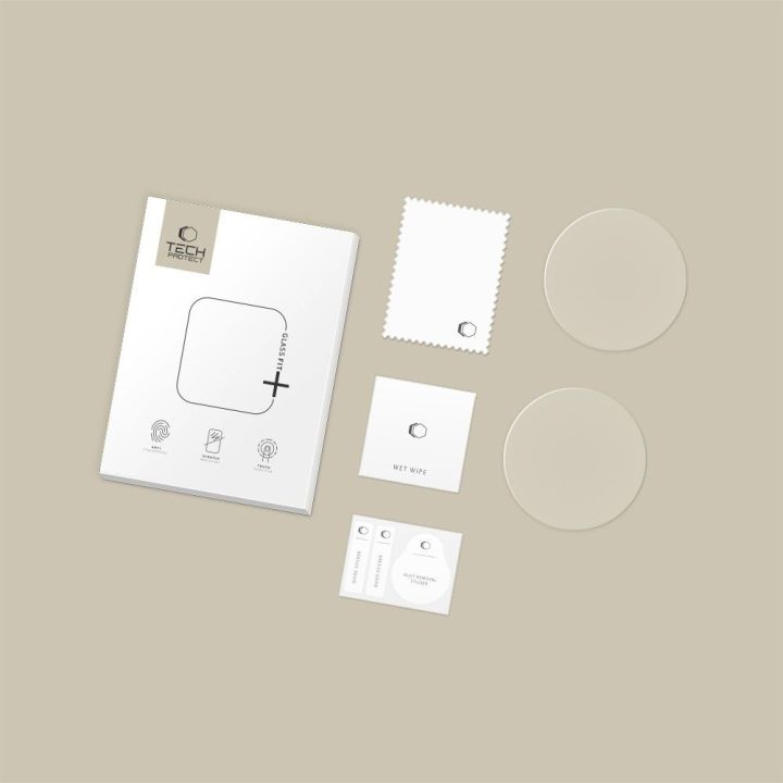 Apsauginis stiklas Xiaomi Watch S5 46 mm laikrodžiui Tech-Protect Glass Fit+ 2 vnt.