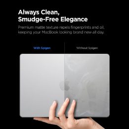 Spigen AirSkin dėklas MacBook Pro 14" 2021–2026, skaidrus matinis