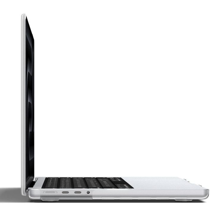 Spigen AirSkin dėklas MacBook Pro 14" 2021–2026, skaidrus matinis