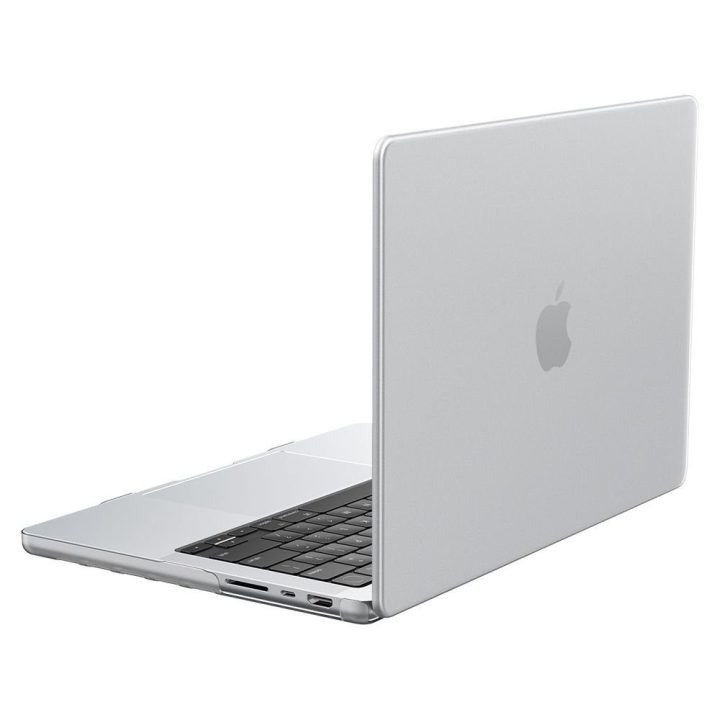 Spigen AirSkin dėklas MacBook Pro 14" 2021–2026, skaidrus matinis