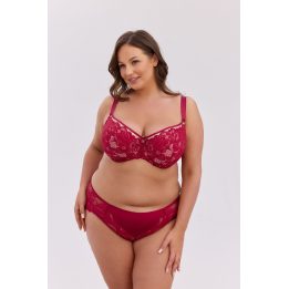 Moteriška pusiau minkšta liemenėlė su nėriniais