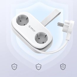 Orico APP 5in1 maitinimo šakotuvas 2 × AC, 2 × USB-A, 1 × USB-C, baltas
